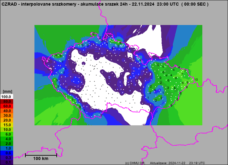 Precipitation estimates - Map from terrestrial rain gauges