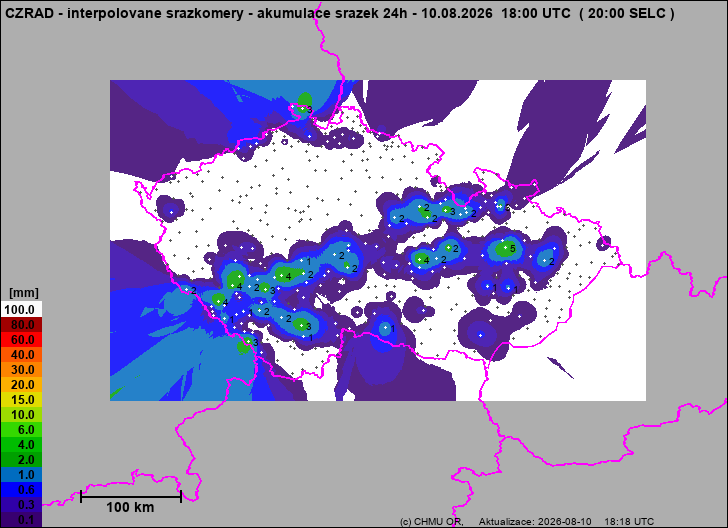 Precipitation estimates - Map from terrestrial rain gauges
