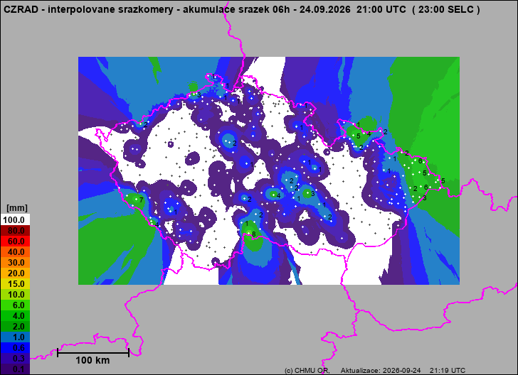 Precipitation estimates - Map from terrestrial rain gauges